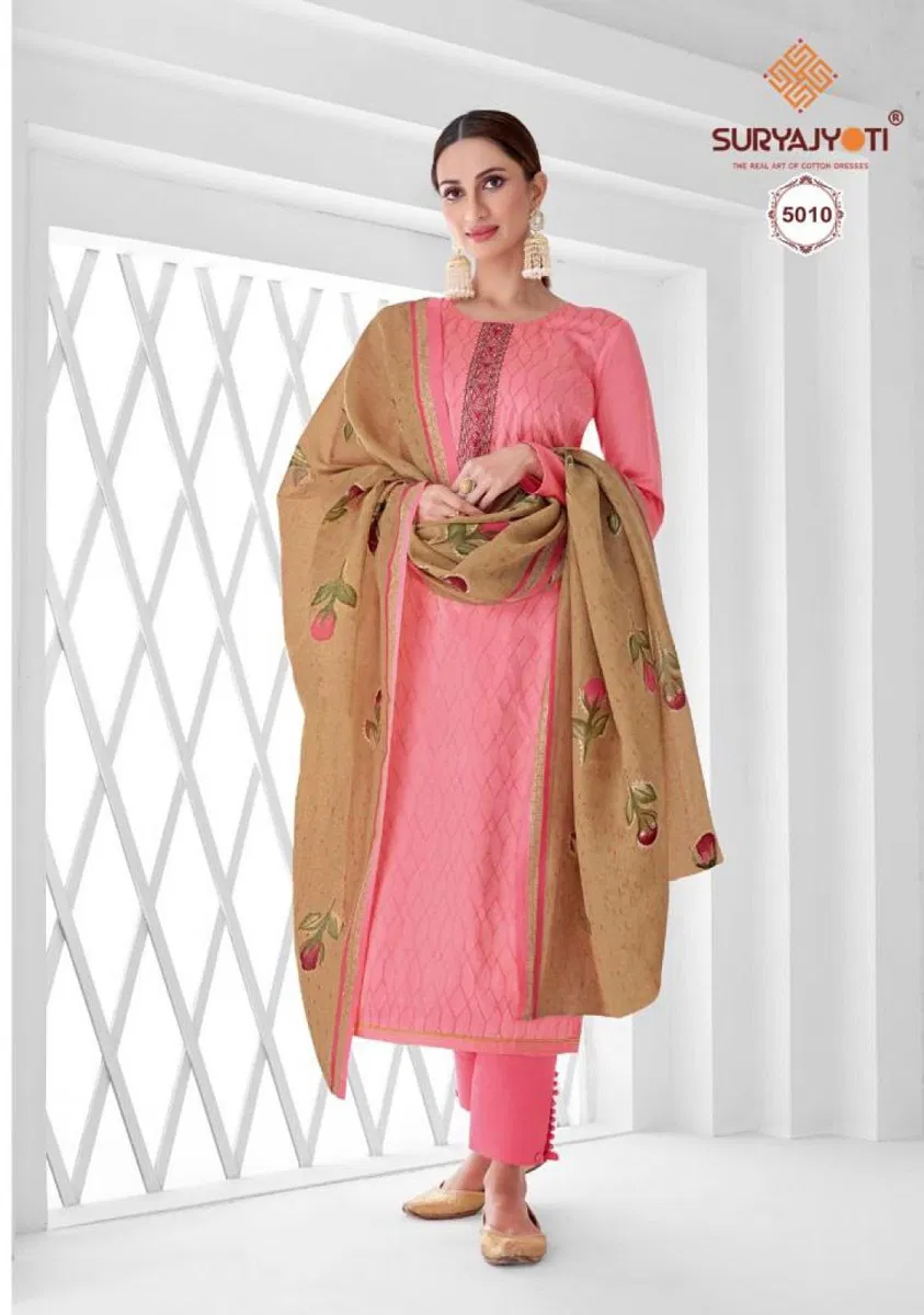 Nushrat Vol 5 By Suryajyoti Jam Stain Dress Material Catalog
